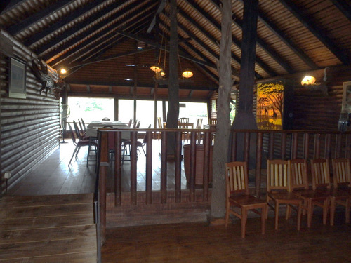 View from inside the Hippo Haunt Restaurant.